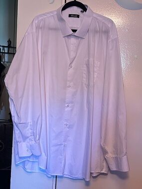 Vivaldi Men's Classic White Dress Shirt - 4XL 36/37 long sleeve